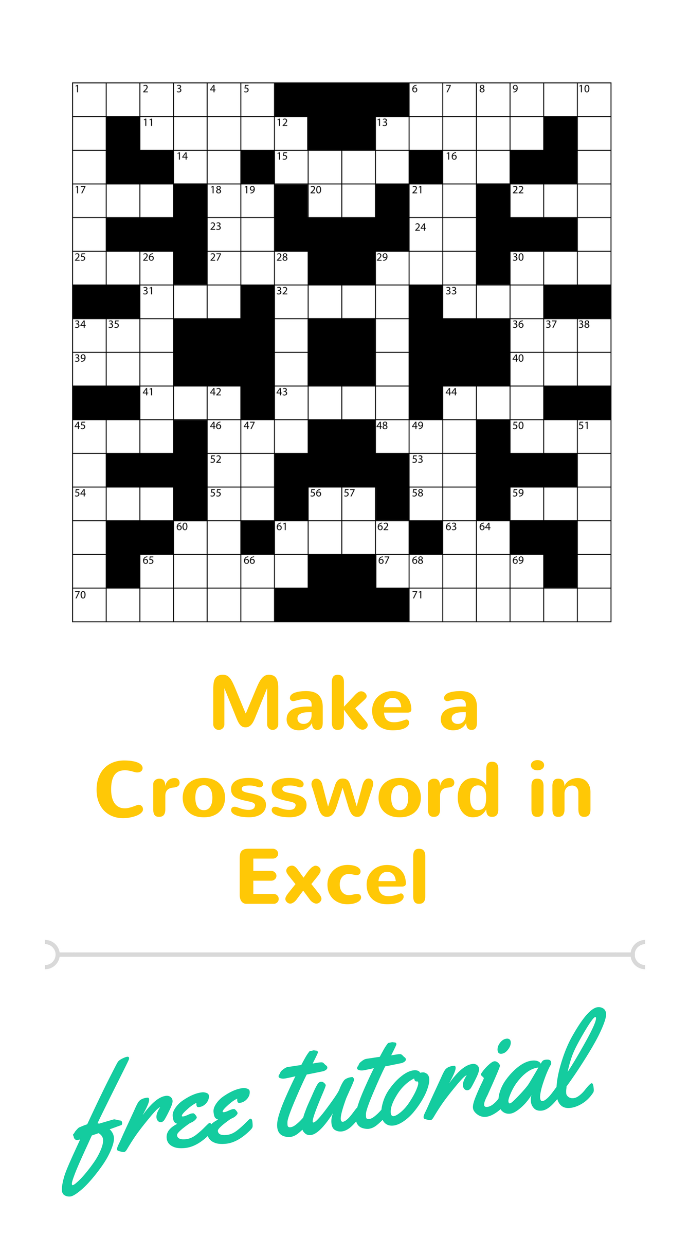 excel crossword maker